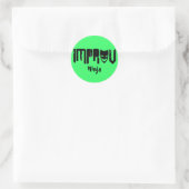 Verbessern! Runder Aufkleber (Tasche)
