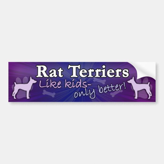 Verbessern Sie als Kinderratte Terrier Autoaufkleber (Vorne)