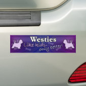 Verbessern Sie als KindWestie Autoaufkleber (Auf Auto)