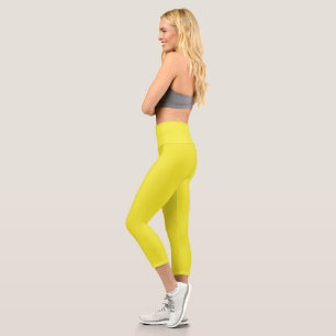 Verbessern Sie Ihr Design mit gelbem Hintergrund Capri Leggings