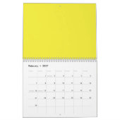Verbessern Sie Ihr Design mit gelbem Hintergrund Kalender (Feb 2027)
