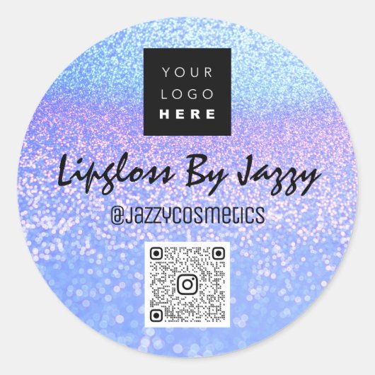 Verbessern Sie Ihre Marke mit dem Oceanic QR-Logo Runder Aufkleber (Vorderseite)
