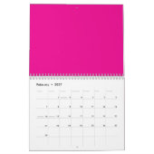Verbessern Sie Ihren Platz mit einem rosa Hintergr Kalender (Feb 2027)