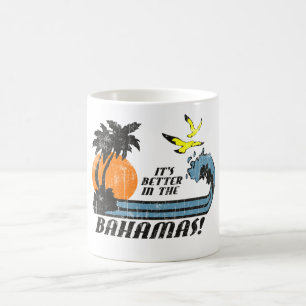 Verbessern Sie in Bahamas verblaßte Kaffeetasse