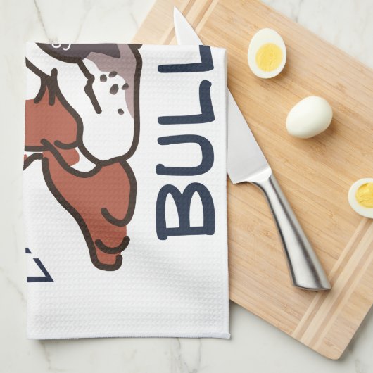 Verbessern Sie mit Bulldogge Geschirrtuch (Viertel Falte)