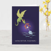 Verbessern Sie zusammen, Drache und Narwhal Karte (Gelbe Blume)