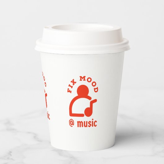 Verbessern von Stimmung @By Music Pappbecher (Rückseite)