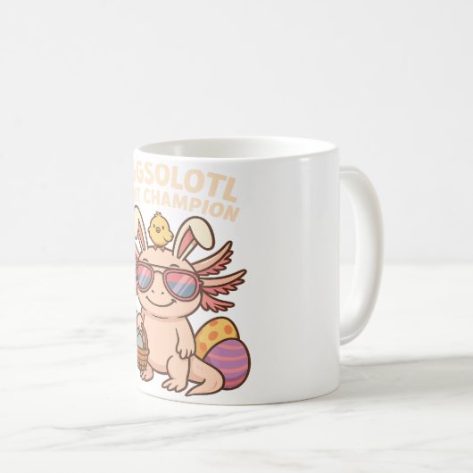 verbessert): Eggsolotl Hunt Champion - Funny Niedl Kaffeetasse (VorderseiteRechts)