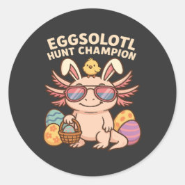verbessert): Eggsolotl Hunt Champion - Funny Niedl Runder Aufkleber