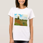Verbessertes Mohnfeld von Claude Monet T-Shirt (Vorderseite)