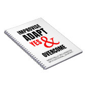 VERBESSERUNG DER JA-ANPASSUNG UND ÜBERWINDEN Motiv Notizblock (Rechte Seite)