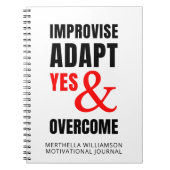 VERBESSERUNG DER JA-ANPASSUNG UND ÜBERWINDEN Motiv Notizblock (Vorderseite)