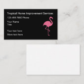Verbesserung der tropischen Flamingo-Zuhause  Visitenkarte (Vorne/Hinten)