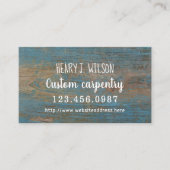 Verbesserung des Geschäfts mit Holzschnitzereien Visitenkarte (Vorderseite)