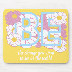 VERBESSERUNG DES INSPIRATIONELLEN SPRICHWORTS GELB MOUSEPAD