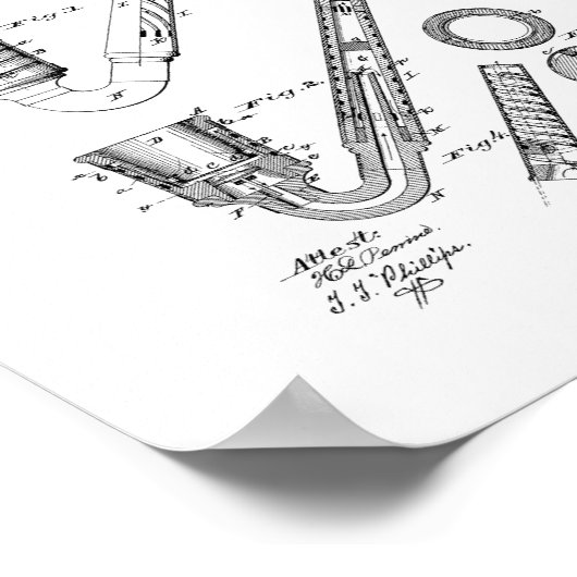 Verbesserung des Patents für Tabakpfeife Poster (Ecke)