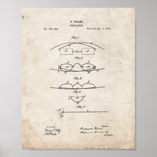 Verbesserung des Spektakelpatents - Altes Aussehen Poster (Vorne)