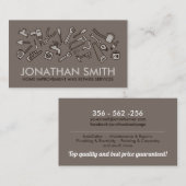 Verbesserung und Reparatur von Zuhause - Handyman- Visitenkarte (Vorne/Hinten)