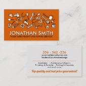 Verbesserung und Reparatur von Zuhause - Handyman- Visitenkarte (Vorne/Hinten)