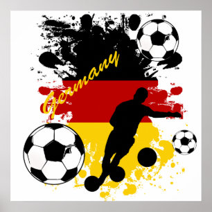 Verbiegen Sie es Deutschland-Fußballspritzengang Poster