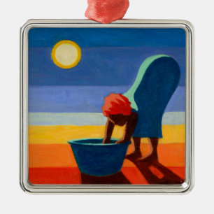 Verbiegende Frau 2005 Ornament Aus Metall