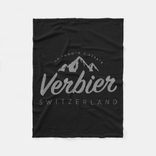 Verbier Bergurlaub Skifahren Schweiz Fleecedecke