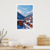 Verbier Reise Druck 1 Poster (Küche)