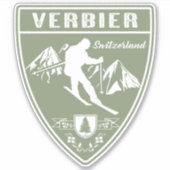Verbier Schweiz Aufkleber (Vorderseite)
