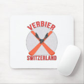 Verbier, Schweiz Mousepad (Mit Mouse)