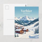 Verbier Schweiz Postkarte (Vorne/Hinten)