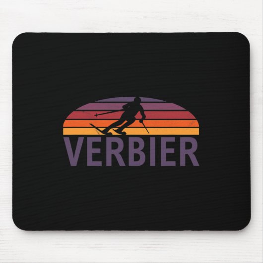 Verbier Schweiz Ski Resort Snowboarden Mousepad (Vorne)