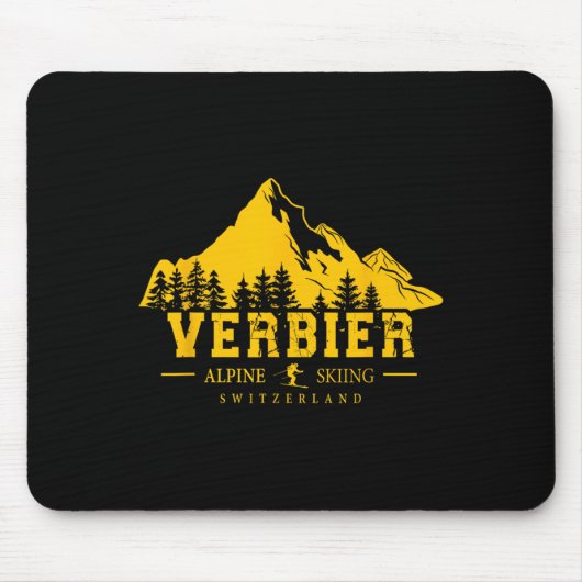 Verbier Schweiz Skigebiet Lugano Mousepad (Vorne)