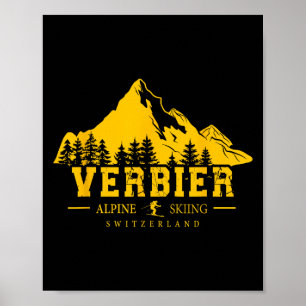 Verbier Schweiz Skigebiet Lugano Poster