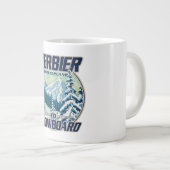 Verbier Schweiz Snowboard Travel Logo Jumbo-Tasse (Vorderseite Rechts)
