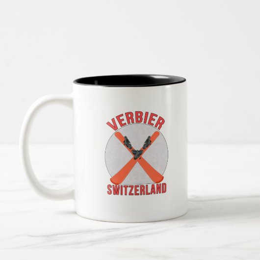 Verbier, Schweiz Zweifarbige Tasse (Links)