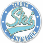 Verbier Ski Champion Aufkleber (Vorderseite)
