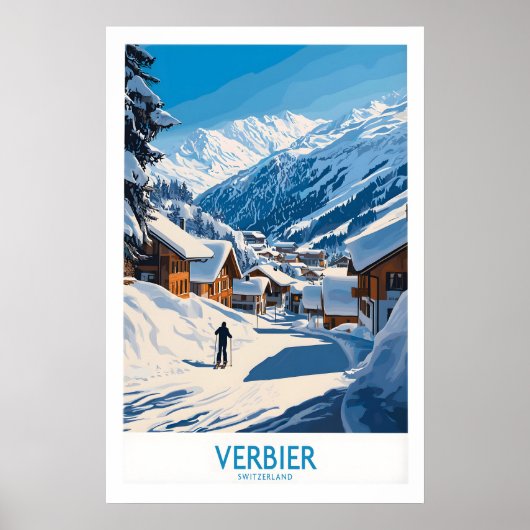 Verbier-Ski-Plakat Schweiz 1 Poster (Vorne)
