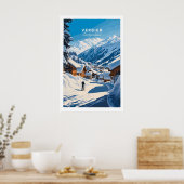 Verbier Ski Print Schweiz 1 Poster (Küche)