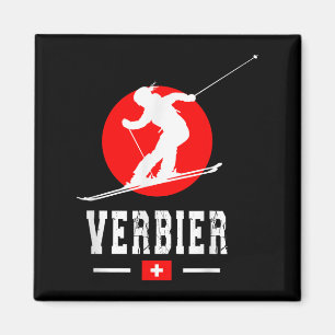 Verbier Ski Resort Alpen Schweizer Berge Schweiz Magnet