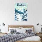 Verbier Switzerland Reiseplakat Leinwanddruck (Insitu (Schlafzimmer))