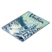 Verbier Switzerland Reiseplakat Notizblock (Linke Seite)