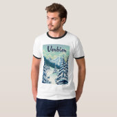 Verbier Switzerland Reiseplakat T-Shirt (Vorne ganz)