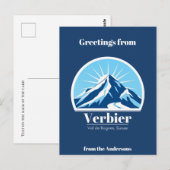 Verbier Val de Bagnes Schweiz Postkarte (Vorne/Hinten)