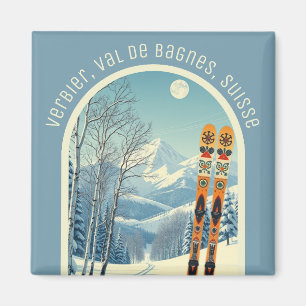 Verbier Val de Bagnes Schweiz Skigebiet Souvenir Magnet