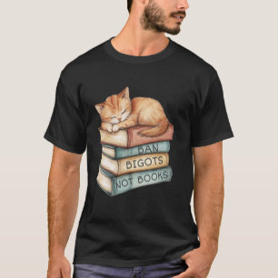 Verbiete Bigotten, nicht Bücher Kitten Schlafend V T-Shirt