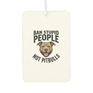 Verbiete dumme Menschen, nicht Pitbulls, Vintage-H Autolufterfrischer