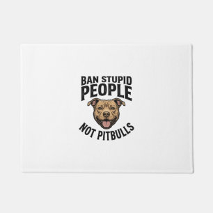 Verbiete dumme Menschen, nicht Pitbulls, Vintage-H Fußmatte