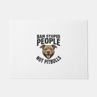 Verbiete dumme Menschen, nicht Pitbulls, Vintage-H Fußmatte