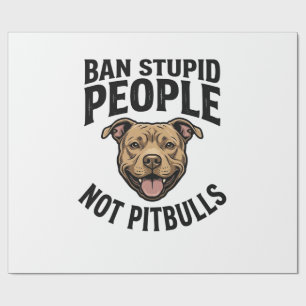 Verbiete dumme Menschen, nicht Pitbulls, Vintage-H Geschenkpapier