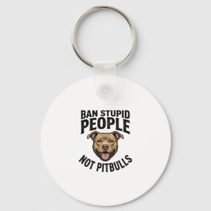 Verbiete dumme Menschen, nicht Pitbulls, Vintage-H Schlüsselanhänger